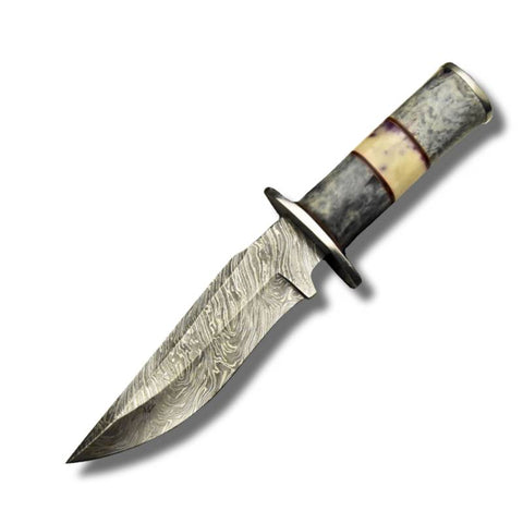 couteau de chasse bowie damas couches artisanal 