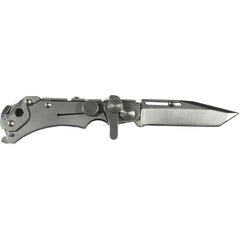 Couteau Pliant Multi-fonctions W Pocket Manche Acier Wildsteer Epaisseur de lame : 3,4mm. Dureté : 54-55 HRC. Manche avec coupe-ceinture. Mécanisme de verrouillage réglable.