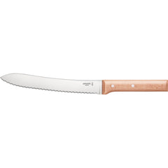 Couteau à Pain n°116 Manche Hêtre Opinel La lame courbe d'une épaisseur de 1,5mm dotée d'une denture performante qui permet d'amorcer facilement la coupe.