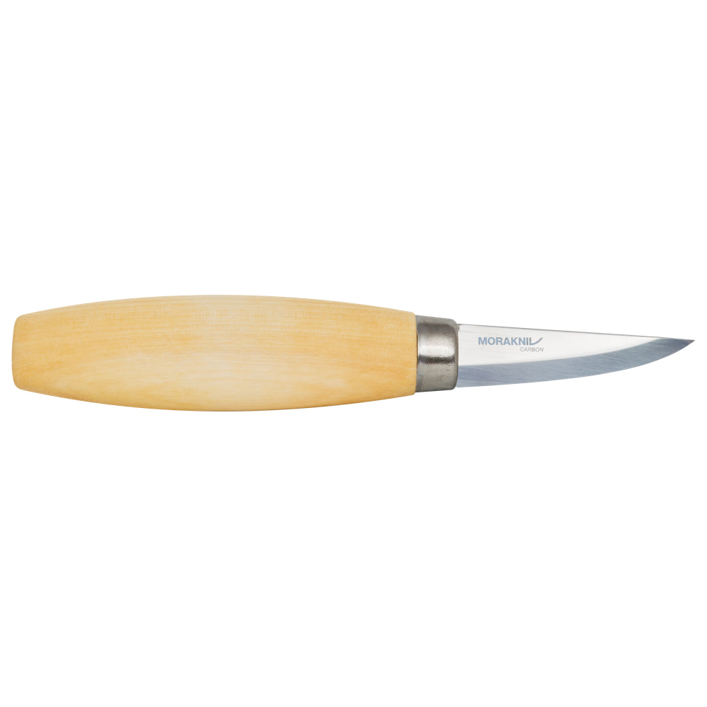 Couteau à bois Carving droit 120 acier carbone Manche Bouleau Morakniv 