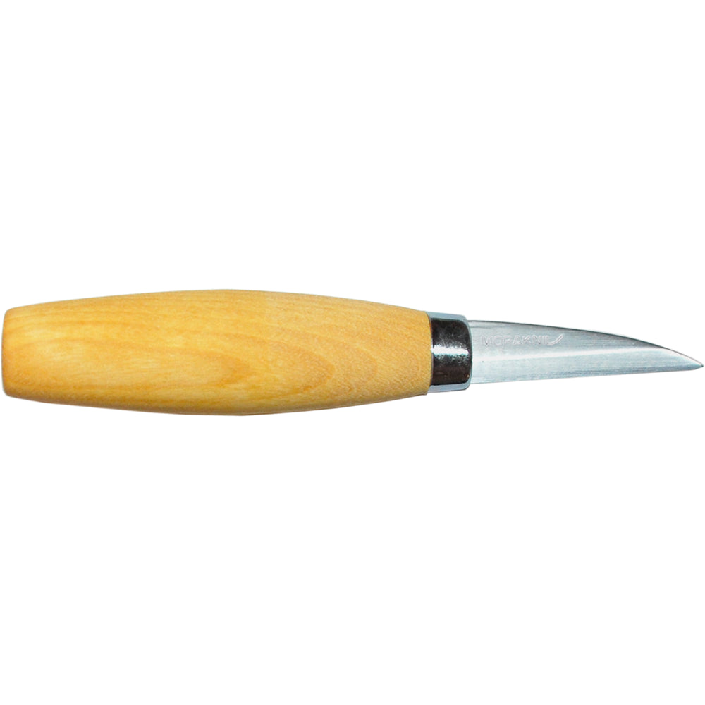 Couteau à bois Woodcarving 122 Manche Bouleau Morakniv Une lame flexible pour travailler avec précision.