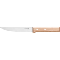 Couteau à découper Découper n°120 Manche Hêtre Opinel Accompagné de la fourchette diapason (OP001824), le couteau à découper est idéal pour la viande mais aussi pour trancher de gros fruits ou légumes.