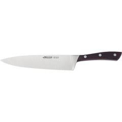 Couteau de Chef Natura Manche Palissandre Arcos Rivets en acier inoxydable, garantie haute résistance à la corrosion.