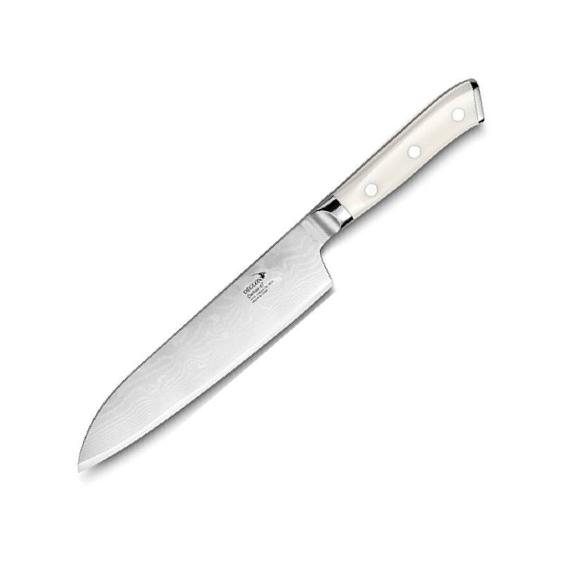 Couteau Santoku Français avec lame en AUS10 et Damas 67 Couches | Deglon