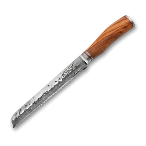 Couteau à Pain avec lame VG10 et manche en bois d'olivier - Wusaki