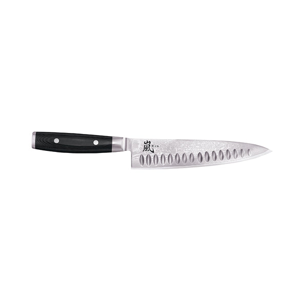 Couteau de Chef Japonais Damas avec lame alvéolée de 67 couches et coeur en VG10 - Ran - Yaxell