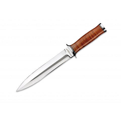 Classic Dagger - Lame 210mm - Manche cuir - Etui cuir