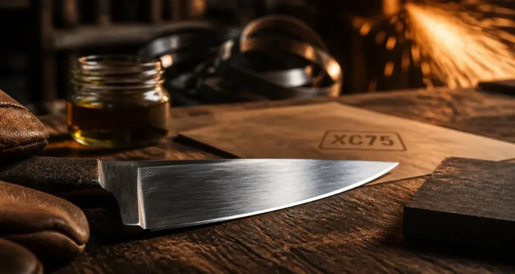Acier XC75 : caractéristiques, applications et utilisation en coutellerie