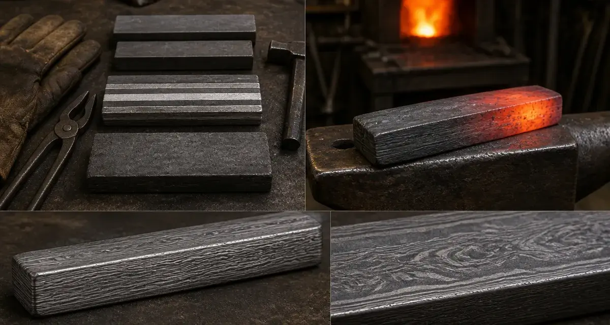 Atelier forge lame damas traditionnel